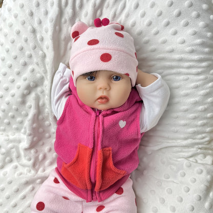 Reborn Baby Doll 22 Inch with Pink Giraffe Plush – 55cm Realistic Newborn Girl Soft Vinyl & Cloth Body, Acrylic Eyes, Attached Wig, Birth Certificate & Outfit Included, Gift for Kids & Collectors