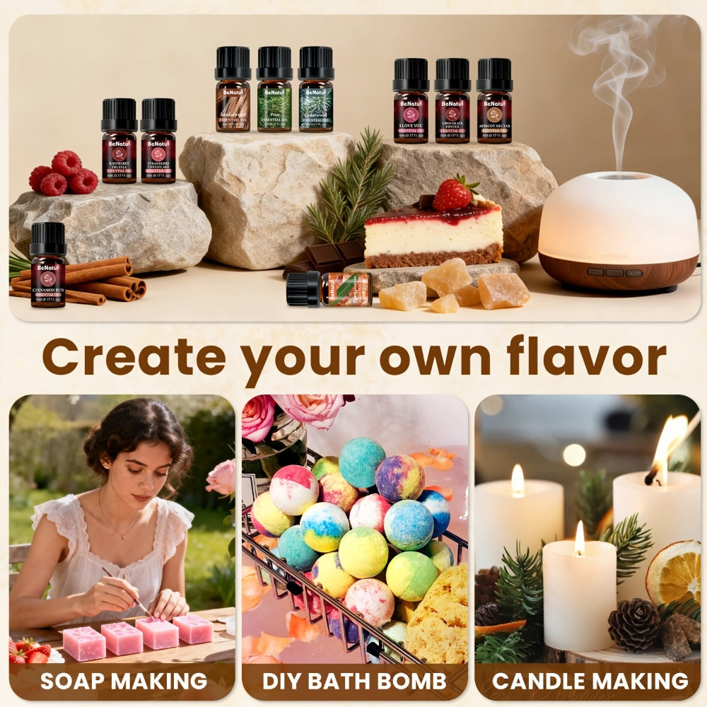Aromatic Oil Gift Sets in Woody, Coffee, Date Night, Garden and Botanical Style Options Pictured