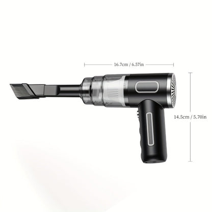 Handheld Vacuum Cleaner with 3KPa Suction, USB Charging, Long Reach Tube, Brush Head and Spare Filter