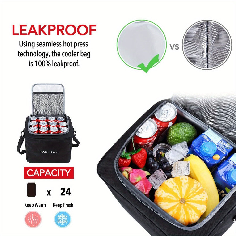Collapsible Car Trunk Organizer with Three Compartments, Removable Dividers, Lid and Tie-Down Straps