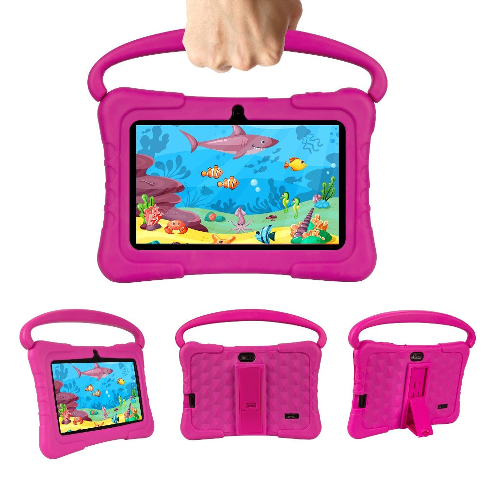 Kids Tablet 7 Inch Android 14 with Parental Control – Eye Protection Screen, GMS Certified, 2GB RAM, 32GB ROM, Silicone Case, Educational Apps, 2.4G WiFi, Perfect Birthday & Holiday Gift for Children