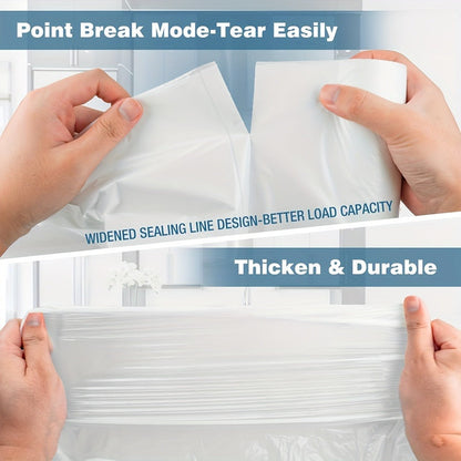 13-Gallon White Trash Bags with Tie Handles, 260-Count Household Pack in Two Large Rolls for Bins