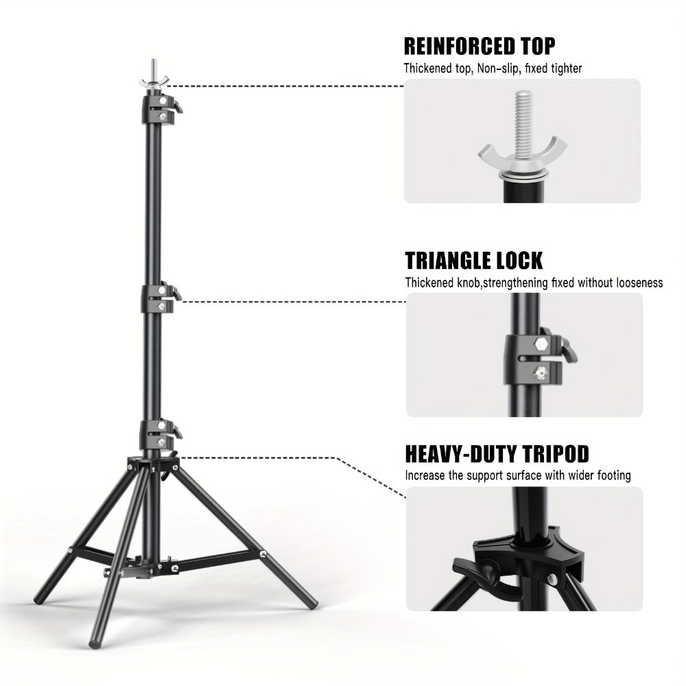 Backdrop Stand BEIYANG 20 x 10-Foot Three-Tripod Corner Kit with Twin Crossbars and Six Spring Clamps