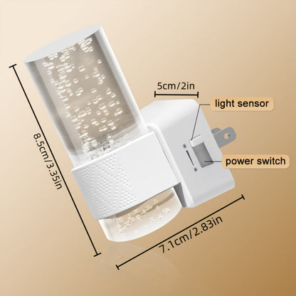 LED Night Light Plug In Wall 2 Pack – 3000K Warm White Dimmable Night Lights with Auto Light Sensor for Hallway Bedroom Bathroom Stairway – Modern Wall Plug Night Light