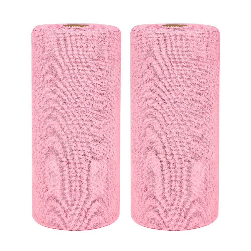 Reusable Tear-Away Cleaning Cloth Roll in Beige, Blue, Green, Pink or Gray with 50- or 100-Piece Options