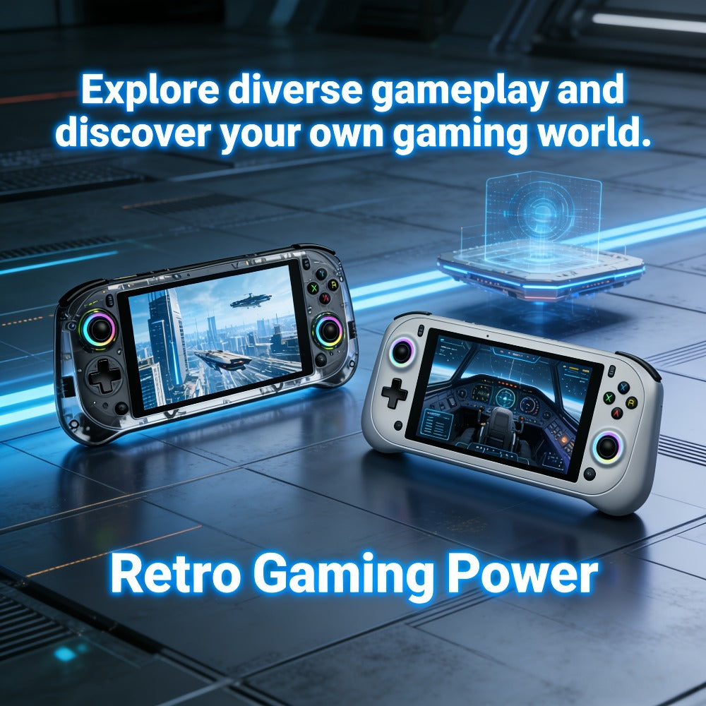 Handheld Game Console J55 with 5.5-Inch Large HD Display, 64GB Options, Linux-based system, Handheld controls