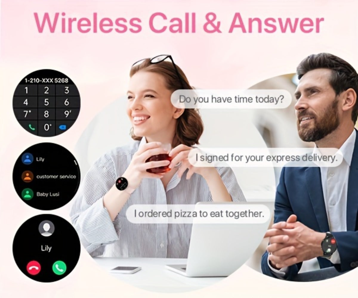Smartwatch – Voice Assistant for Women 1.39" Full Touch – Siri & Google, Wireless Calling, 100+ Sport Modes, Fitness Tracker, Weather…