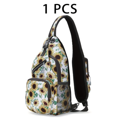 Crossbody Bag for Women & Men, Large Capacity Single Shoulder Bag with Zipper, Lightweight Multi-Pocket Design, Casual Sling Bag for Travel, Hiking, Work & Daily Use – Multiple Colors Available