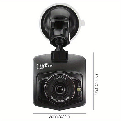1080P Dash Cam for Cars - 2.2" LCD Display, Continuous Loop Recording, 24/7 Parking Surveillance, Motion Detection, No Battery Required, Universal Vehicle Dashboard Camera