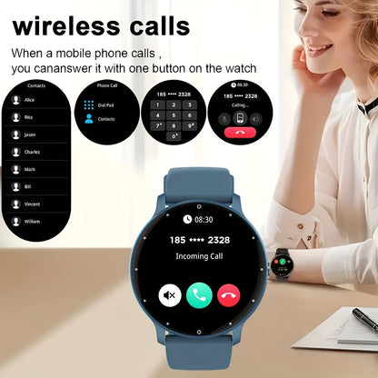 Smart Watch Round Display with Built-In Speaker, Wireless Calling, IP67 Rating and Four Color Options