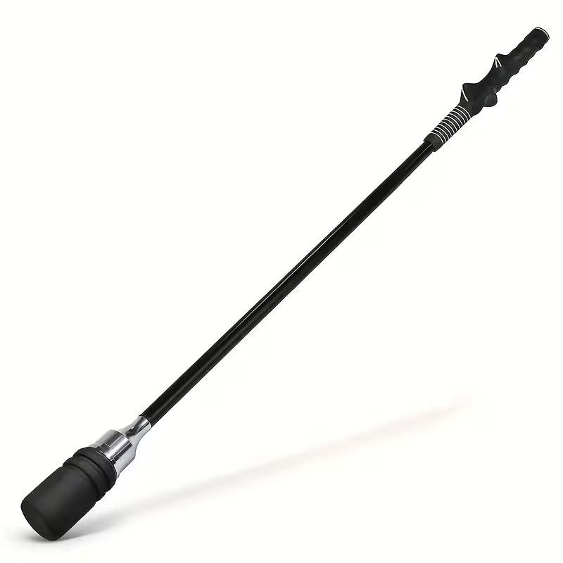 Golf Swing Trainer Aid – Black Stainless Steel Practice Stick for Men & Women, Builds Strength, Flexibility & Swing Rhythm, Perfect for Warm-Up, Off-Season Training & Skill Improvement