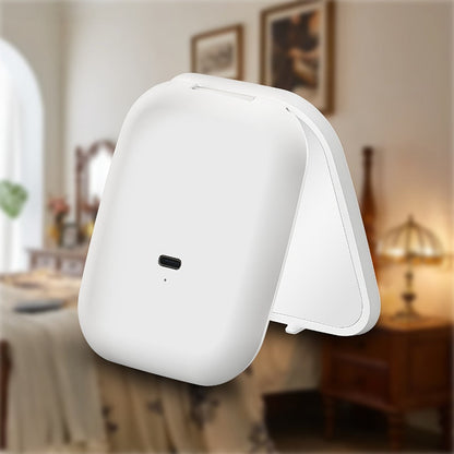 USB-Rechargeable LED Compact Mirror with 1X and 10X Sides, Three Light Colors and Pink or White Cases