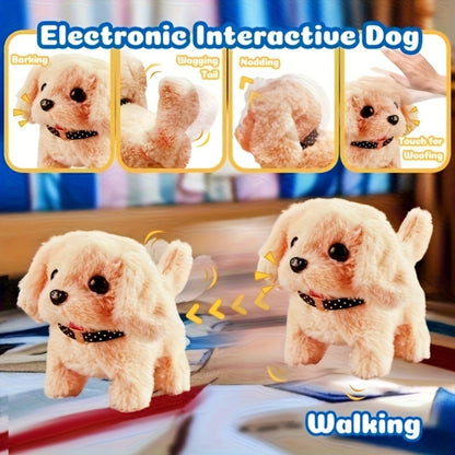 Plush Electric Puppy Toy That Walks & Barks – Interactive Electronic Pet with Soft Plush & Gift Box, Parent-Child Companion, Birthday & Holiday Gift for Kids