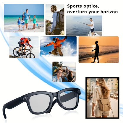 ChatGPT AI Smart Glasses with 8MP HD Camera – Real-Time Translation, Wireless Calling, Blue Light Protection, Dual Mic ENC, Touch Control, Photochromic & Camera-Free Variants for Men Women