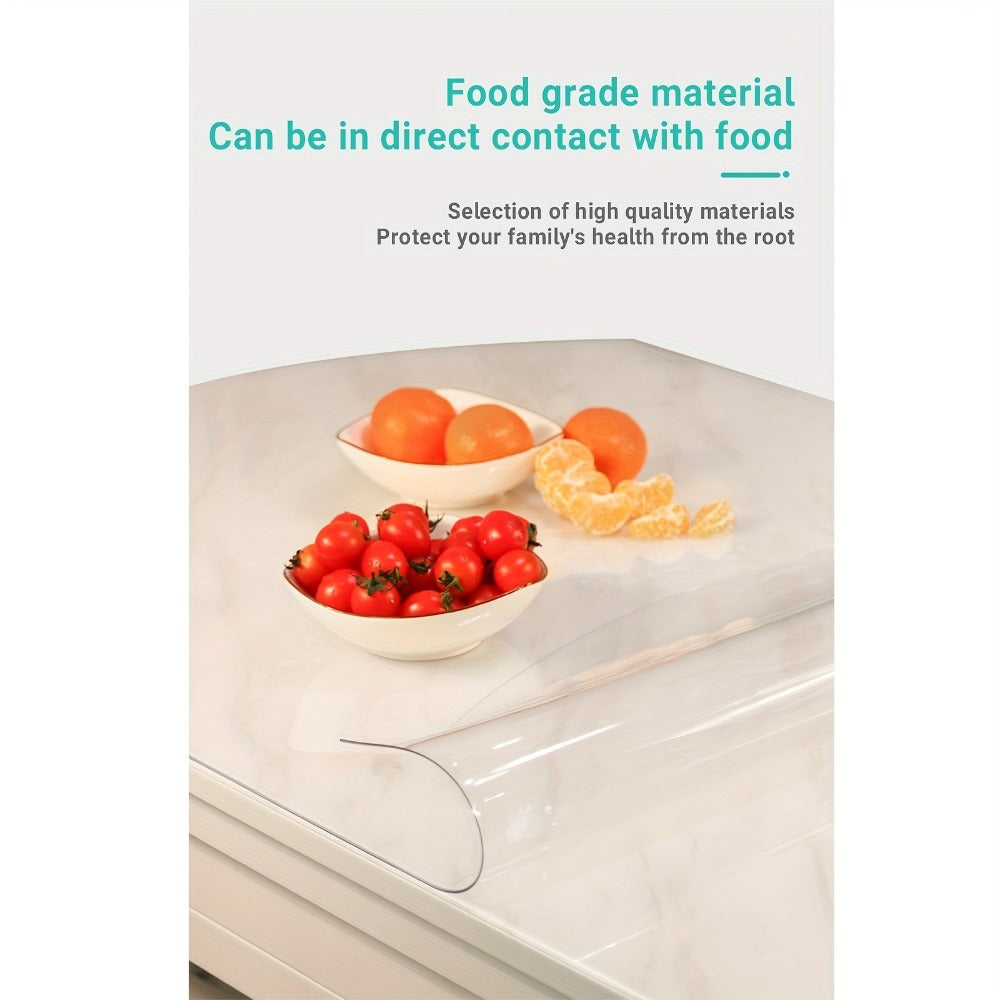 Clear Round PVC Table Cover Protector in 24- to 63-Inch Diameter Options with 1.5 mm Thickness