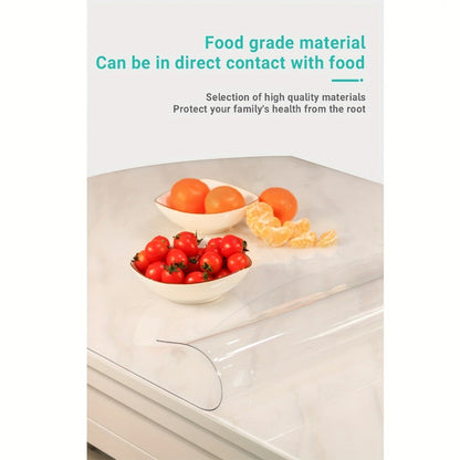 Clear Round PVC Table Cover Protector in 24- to 63-Inch Diameter Options with 1.5 mm Thickness