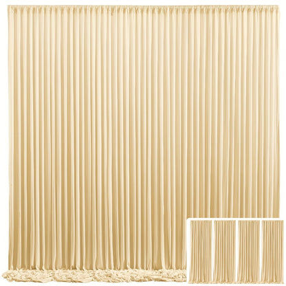 Backdrop Curtains 4 Pack 59x118 Inch – Wrinkle-Resistant Non-Transparent Party Decoration Fabric with Pole Pocket, Machine Washable & Reusable for Wedding, Birthday, Christening, Graduation & Holiday Events