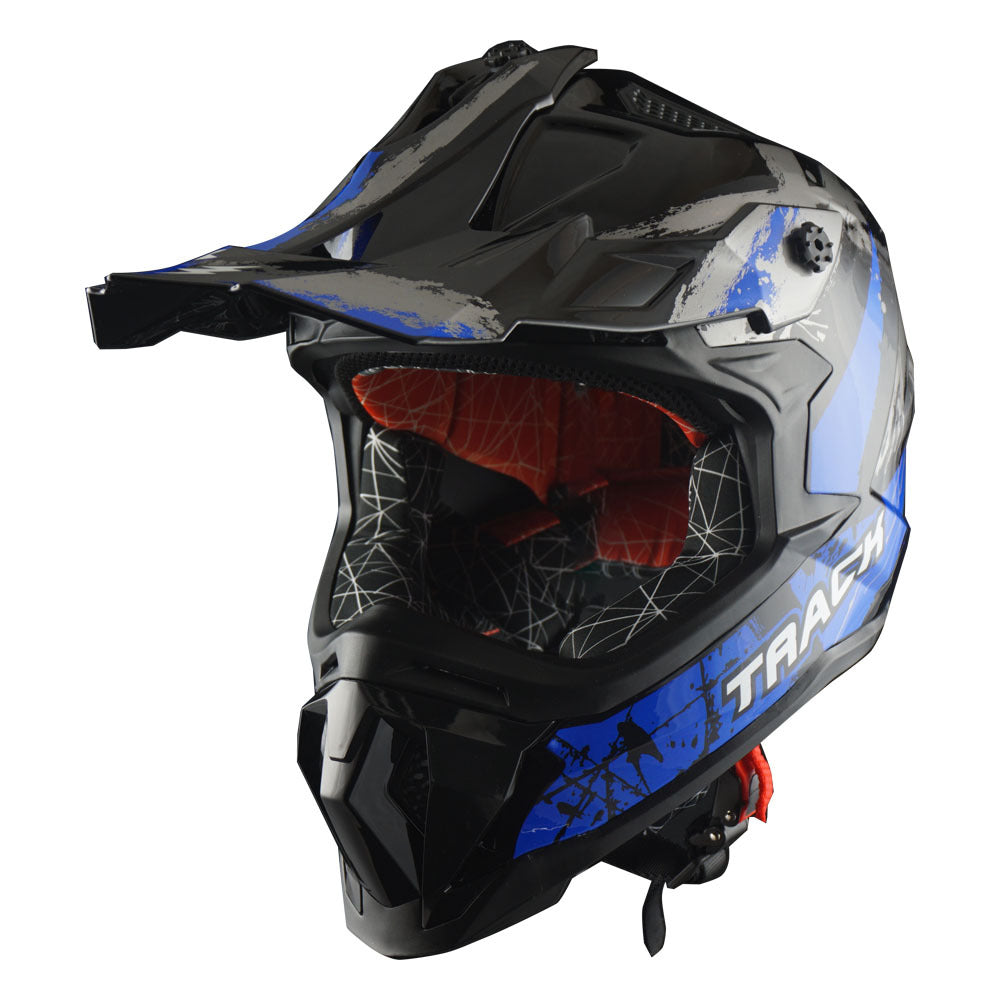 Dirt Bike Helmet Adult Motorcycle ATV Off-Road Track Style Lightweight Aerodynamic Thermoplastic Shell Removable Washable Padding Glossy UV Finish, Multiple Colors XS-XXL