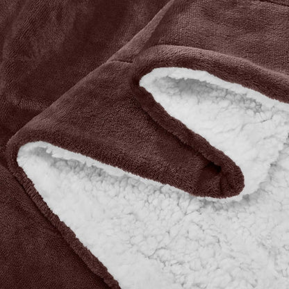 480GSM Sherpa Fleece Blanket – Double-Sided Heavy Warm Throw for Couch, Bed & Travel, Reversible All Season, 13 Colors, 3 Sizes