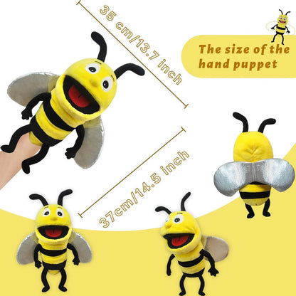Movable-Mouth Insect Hand Puppets in Bee, Ladybird, Dragonfly, Butterfly, Ant and Caterpillar Styles