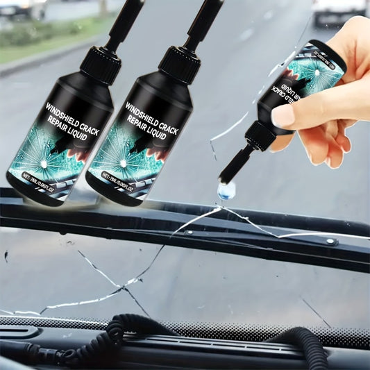 Windshield Repair Kit – Nano Resin Fix for Chips, Bullseye & Star Cracks in 15 Minutes, DIY Glass Crack Repair with Suction Injector, Restores Optical Clarity, Prevents Spreading