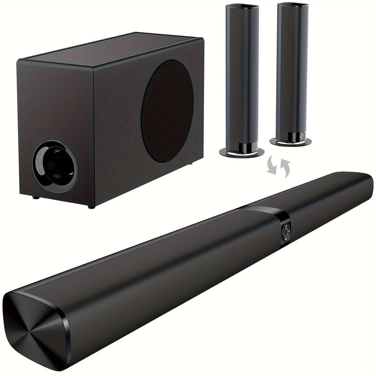 Soundbar with Subwoofer 2.1CH Home Theater Sound Bar for Smart TV, Deep Bass Wireless Bluetooth 5.0