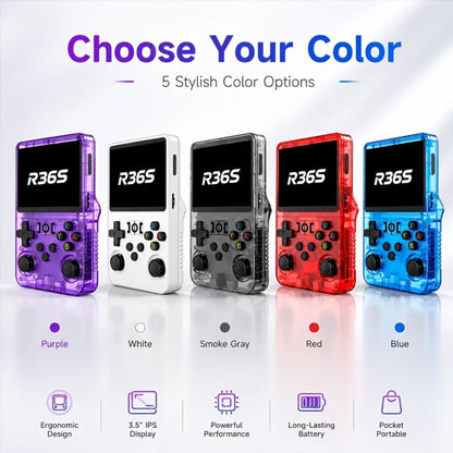 Retro Handheld Game Console R36S2 with 3.5-Inch IPS HD Screen, 3000mAh Battery, TF Card Expansion & HD TV Output – Portable Plug and Play Emulator Gaming Device, 5 Colors, Gift for Kids & Adults