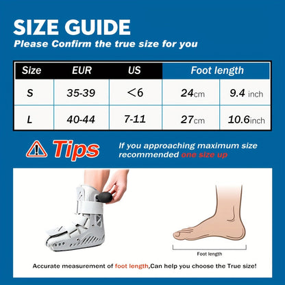 Dual Airbag Ankle Support Brace Adjustable Compression Left Right S L