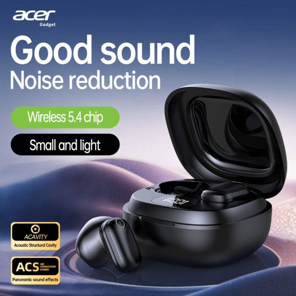 Acer OHR501 Dolby Surround Sound Wireless Earbuds Bluetooth 5.4 Semi-In-Ear TWS Intelligent Noise Cancellation Fingerprint Touch Control Ultra-Low Latency Type-C Fast Charging 8 Colors