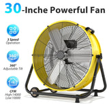 30" Yellow Fan