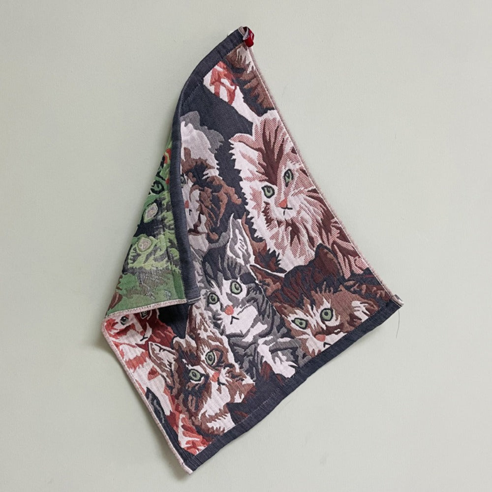 Floral Cotton Face Towels 2pcs – Soft Absorbent Wash Cloths for Home, Hotel & Spa | 14.37x15.75 In