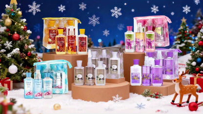 Three-Piece Peppermint Eucalyptus Bath Set with Body Lotion, Shower Gel and Fragrance Mist