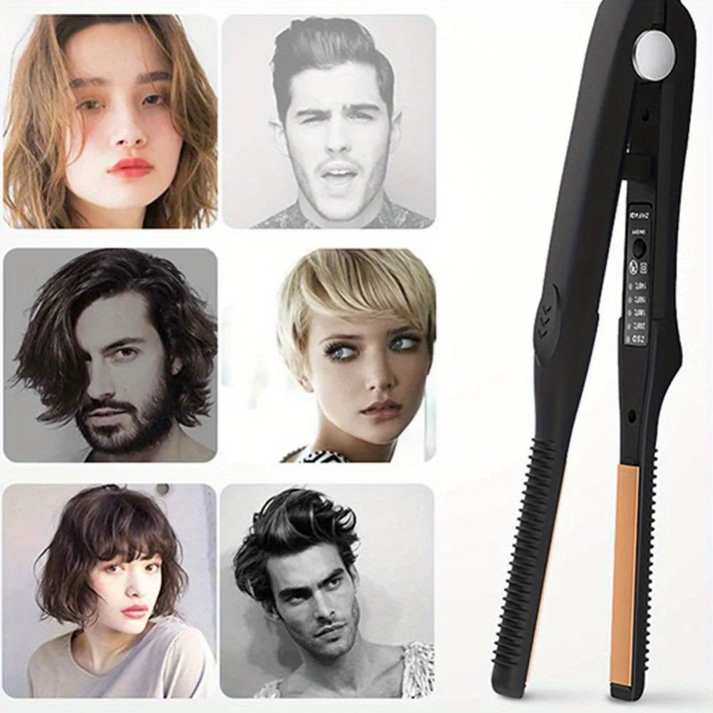 Root Crimper and Straightener Hair Styling Tool with Four Temperatures and Ceramic Plates in Black