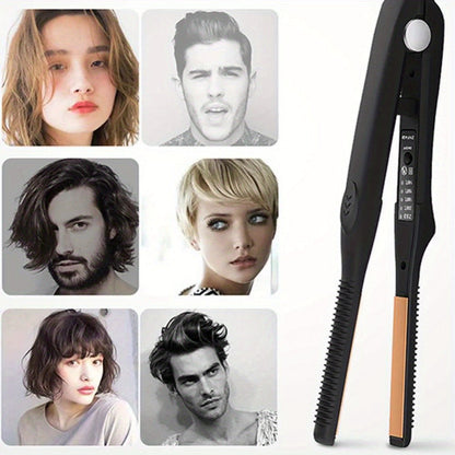 Root Crimper and Straightener Hair Styling Tool with Four Temperatures and Ceramic Plates in Black
