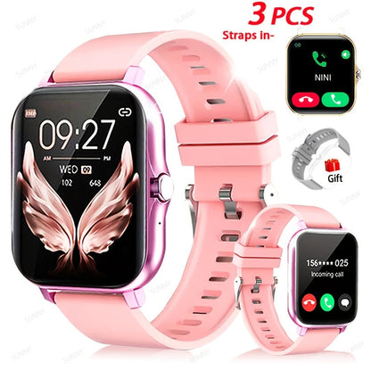 Smartwatch with Free Bonus Strap, 1.83" Full Touch Screen, Phone Answering & Message Notifications, Step & Calorie Pedometer, Multiple Exercise Modes, Weather Alerts, Heart Rate Monitor – Men & Women Android & iPhone