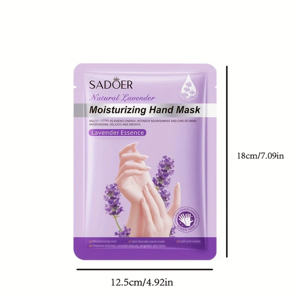Moisturizing Hand Mask Gloves Glycerin & Lavender 4 & 8 Pairs — Natural Essential Oil Deep Hydrating Hand Spa Treatment, Hypoallergenic Individually Wrapped Hand Care Gift for Women with Dry Rough Hands