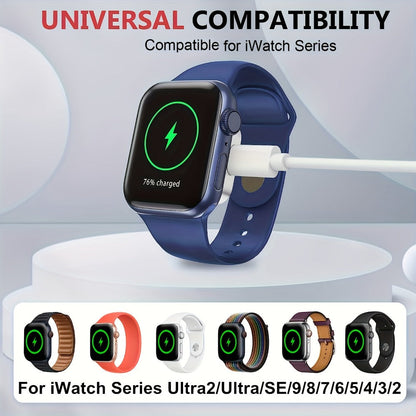 Portable Watch Charging Case with Carabiner, Square Magnetic Cradle and Six Color Checkout Options