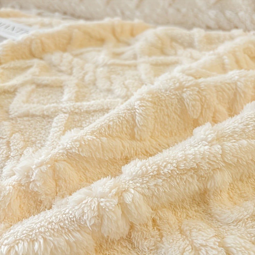 Sofa Cover 300 GSM Shu Velveteen Jacquard Throw in Three Sizes and Five Solid Colors for Armchair to Sectional