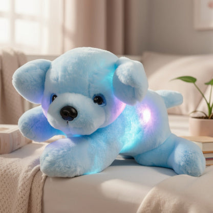 Plush Toy – Blue Puppy with Light-Up Body and Music for Colorful Interactive Room Display and Gifting