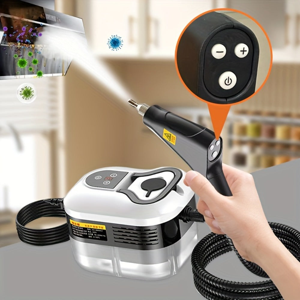 Steam Cleaner by GAKOZ, Canister Kit with Handheld Wand, Flexible Hose, Brush Heads and Glass Scraper Options