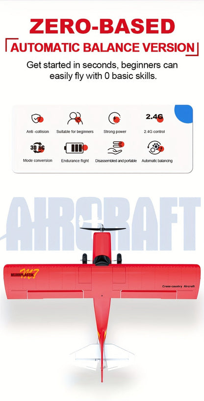 Brushless Fixed Wing RC Plane 6-Channel 6-Axis Gyro 3D Aerobatic Stunts 2 Batteries Included – QIDI560 M7 EPP Foam Remote Control Airplane 120M Range Hobbyist Outdoor Gift Red Blue