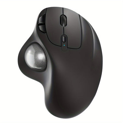 Wireless Trackball Mouse Rechargeable Ergonomic Thumb Control 3 Device Connection 2.4G USB Receiver Bluetooth 4 DPI Settings Precise Smooth Tracking Compatible with PC Laptop Mac Windows