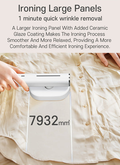 Handheld 1200W Steam Iron with 90-Degree Rotating Head in White or Aurora Purple, Plus Pictured Accessories