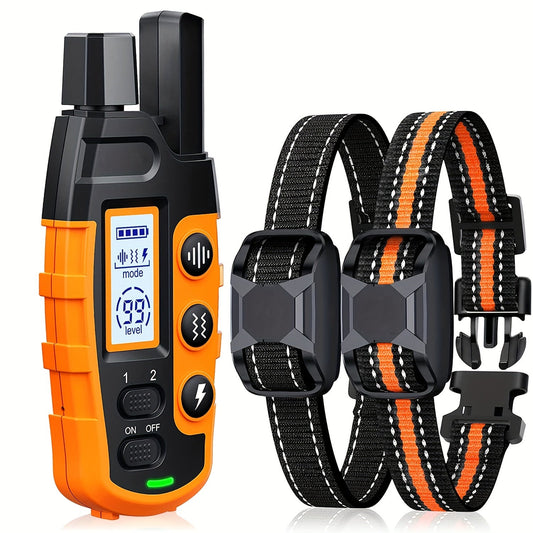 4000ft Dog Training Collar with Remote – 99-Level Static, 16-Level Vibration & 8-Level Beep | Rechargeable E-Collar for Small to Large Dogs 5–150 lbs | Adjustable Nylon Strap | 1 or 2 Collar Options
