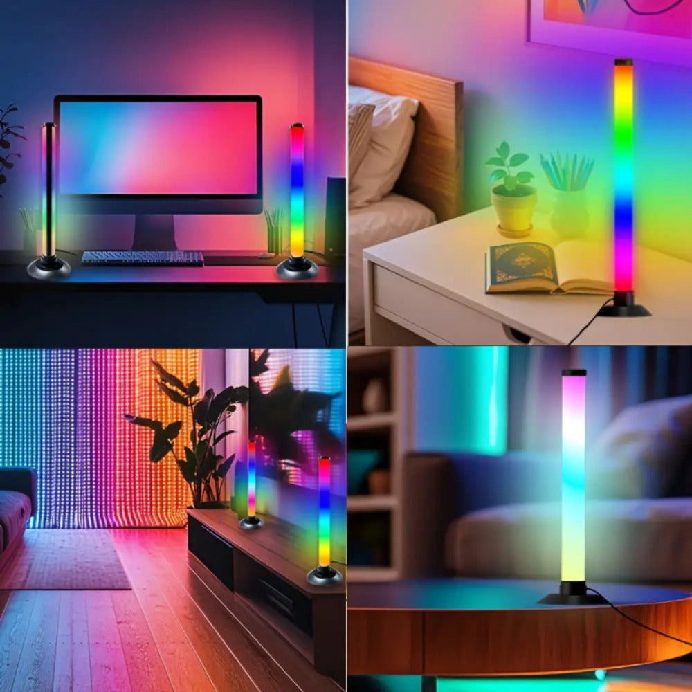 TV Backlight LED Strip 2 Pack RGB IC 16 Million Colors Music Sync App Control - 8 Dynamic Modes USB Powered No Hub Required for Gaming PC Laptop Desktop Monitor Bias Lighting Bedroom Decor