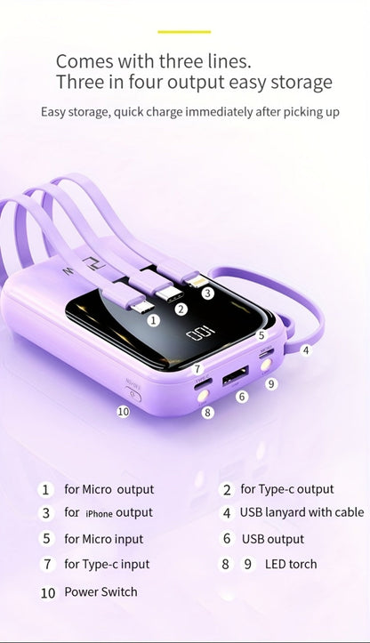 21000mAh Mini Power Bank 22.5W Fast Charging Ultra-Thin LED Display Compact External Battery Pack for iPhone Android Samsung – Slim Portable Charger Holiday Gift