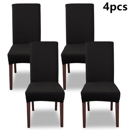 Chair Cover Set of 4 or 6 Stretch Milk-Fiber Dining Slipcovers in Eight Available Color Choices