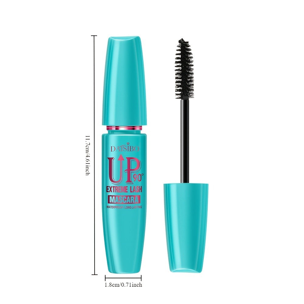 Black Mascara Four-Piece Set with Turquoise, Blue, Black and Magenta Tubes and Straight Bristle Wands