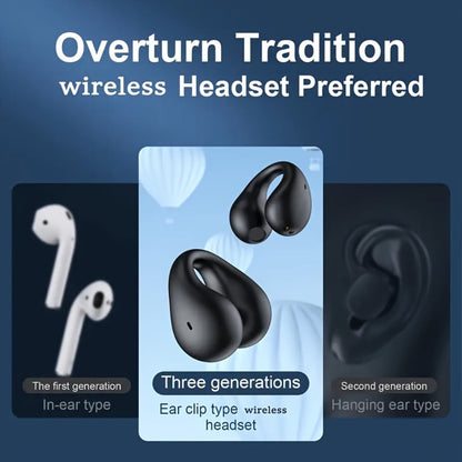 Menzluio Bone Conduction Headphones 48H Playtime HiFi Stereo Active Call Noise Canceling Wireless Open-Ear Headset for iPhone Android Sports Running Cycling Outdoor Awareness