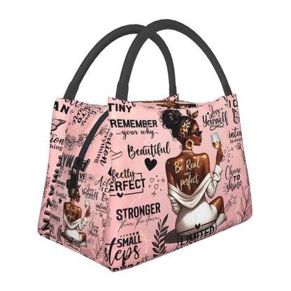 Insulated Lunch Bag with Wine-Tasting Pattern and 10.6 x 6.3 x 6.7 Inch Checkout Size for Daily Carry